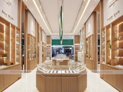 Blush Accent Optical Boutique Layout with Boutique Browsing Aisle