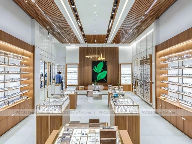Blush Accent Optical Boutique Layout with Boutique Browsing Aisle