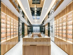 Blush Accent Optical Boutique Layout with Center Island Showcase
