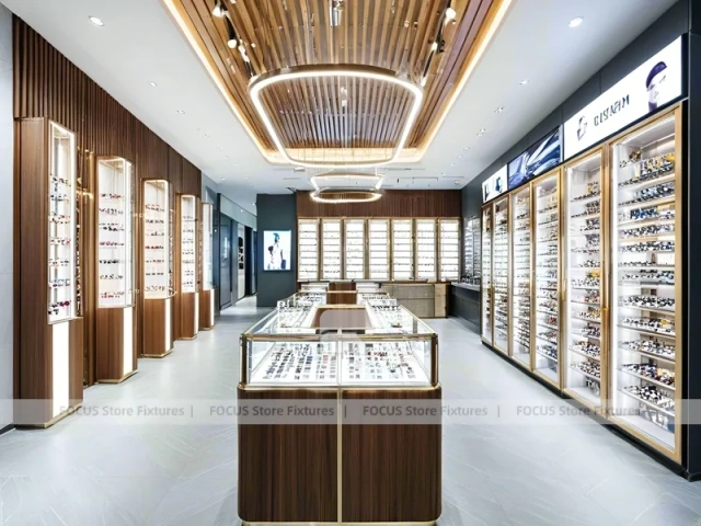 Blush Accent Optical Flagship Display with Branded Feature Counter