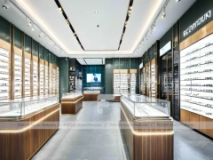 Blush Accent Optical Flagship Display with Branded Feature Counter