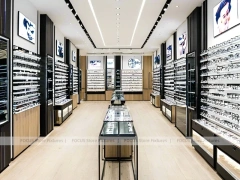 Blush Accent Optical Gallery Corridor with Open Retail Spine
