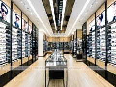 Blush Accent Optical Gallery Corridor with Open Retail Spine