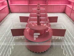 Cherry Pop Candy Wall and Island Module with Pastel Store Prototype Layout
