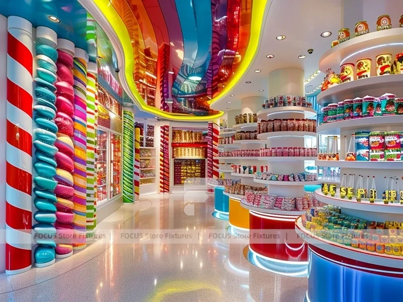 Confectionery Dream Confectionery Gallery Shop with High-Capacity Candy Walls