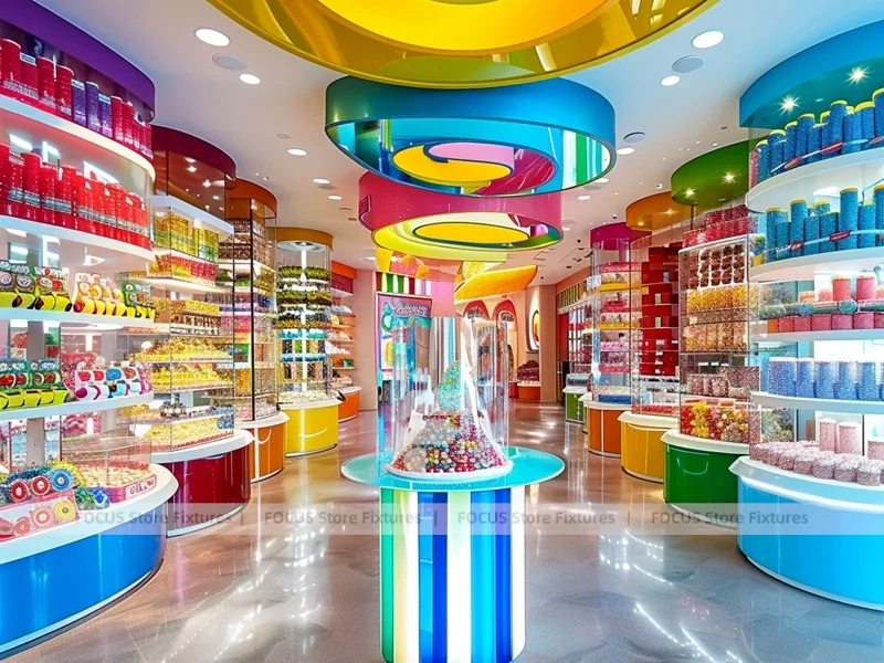 Confectionery Dream Confectionery Gallery Shop with High-Capacity Candy Walls