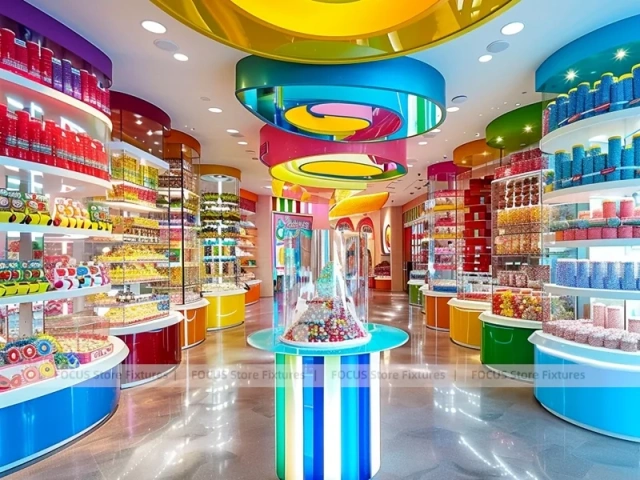 Confectionery Dream Confectionery Gallery Shop with High-Capacity Candy Walls