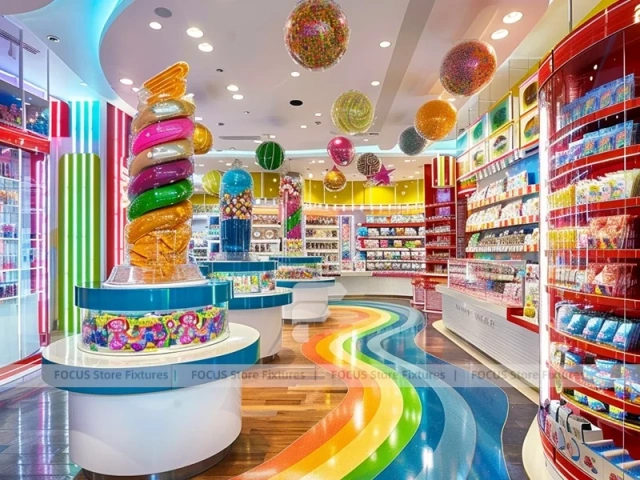 Confectionery Dream Confectionery Gallery Shop with High-Capacity Candy Walls