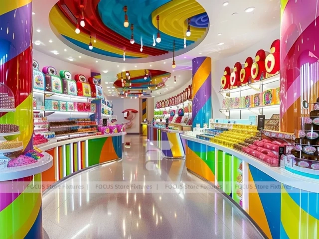 Confectionery Dream Confectionery Gallery Shop with High-Capacity Candy Walls