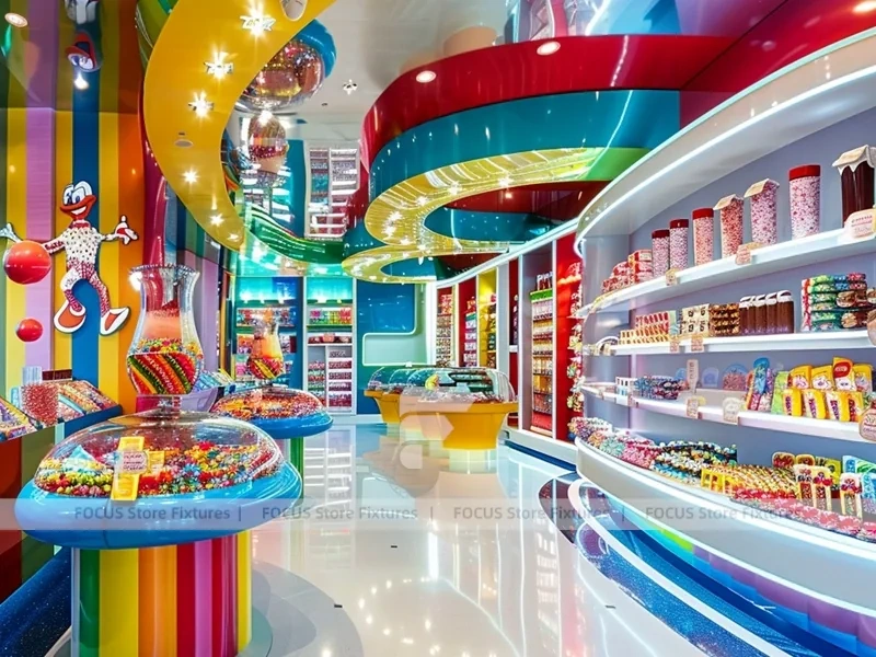 Confectionery Dream with High-Capacity Candy Walls Confectionery Gallery Shop