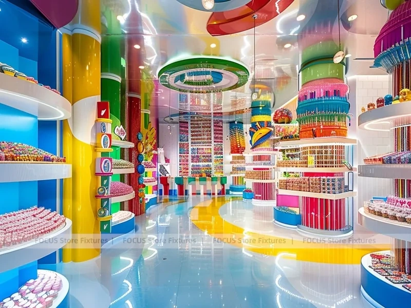 Confectionery Dream with High-Capacity Candy Walls Confectionery Gallery Shop
