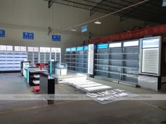 Cool White Perfume Retail Layout With Glowing Tester Islands