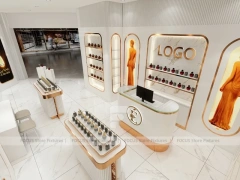 Cream Gold Perfume Boutique With Rounded Niches