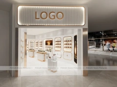 Cream Gold Perfume Boutique With Rounded Niches