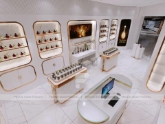 Cream Gold Perfume Boutique With Rounded Niches