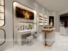 Cream Gold Perfume Boutique With Rounded Niches
