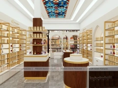 Cream Perfume Boutique With Center Pedestal Tower