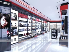 Curved Black Perfume Boutique With Portrait Lightbox