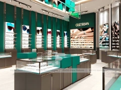 Dark Teal Vision Concept Space with Graphic Merchandising Panels