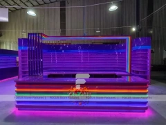 Electric Rainbow Confectionery Service Island with Rainbow Edge Lighting