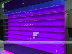 Electric Rainbow Confectionery Service Island with Rainbow Edge Lighting