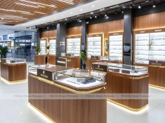 Flagship Walnut Vision Boutique System with Branded Feature Counter