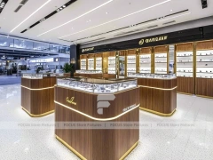 Flagship Walnut Vision Boutique System with Branded Feature Counter