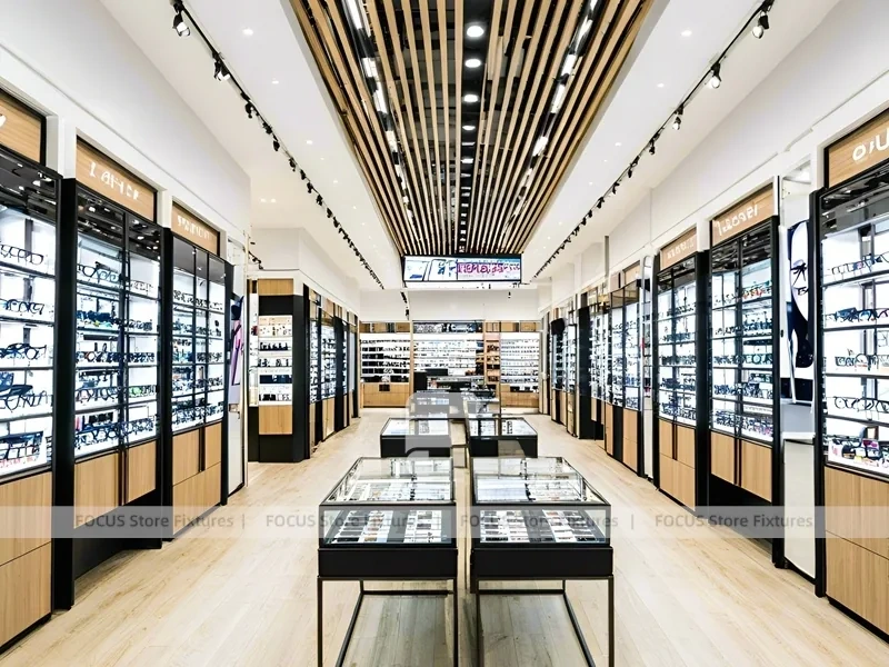 Gallery Black Vision Retail Walkway with Screen-Integrated Side Walls