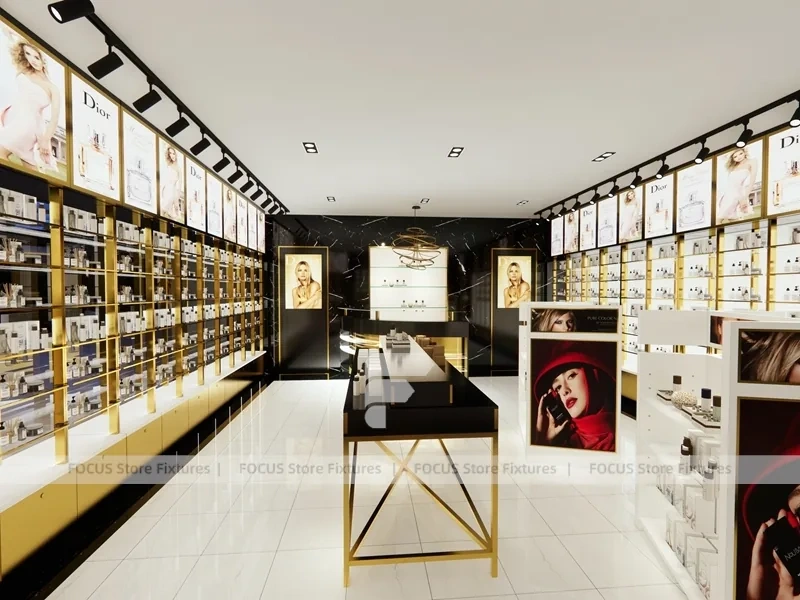 Gold Framed Perfume Gallery Wall Display