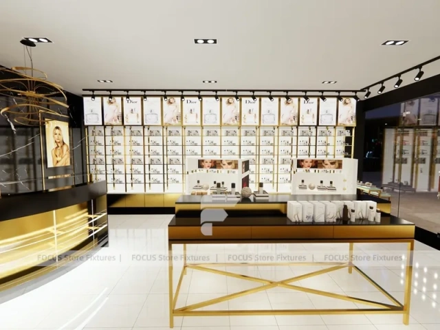 Gold Framed Perfume Gallery Wall Display