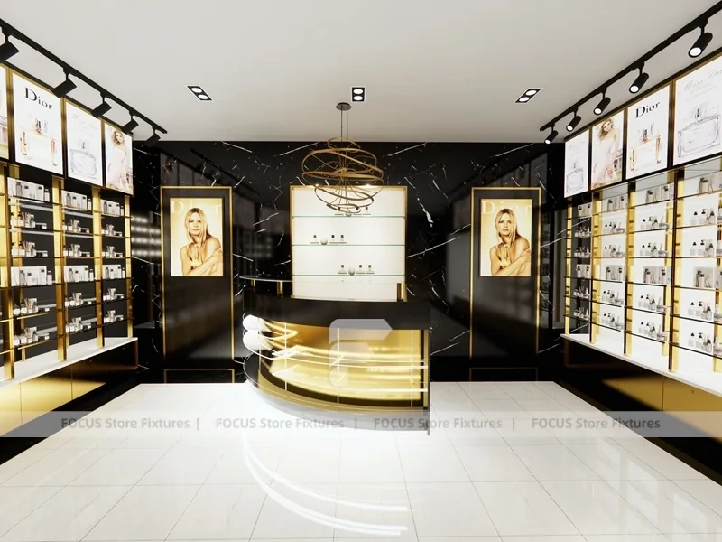 Gold Framed Perfume Gallery Wall Display
