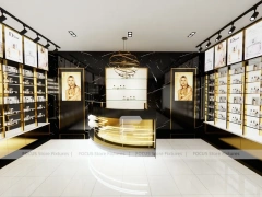 Gold Framed Perfume Gallery Wall Display