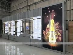 Illuminated Perfume Showcase Wall With Digital Lightboxes