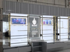 Illuminated Perfume Showcase Wall With Digital Lightboxes