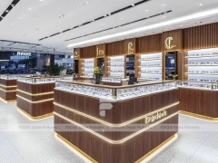 Linear Walnut Eyewear Retail Gallery for Premium Eyewear Boutique