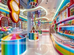 Lollipop Pop Sweet Retail Space for Custom Sweets Retail