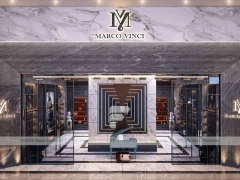 Luxury Dark Wood Perfume Flagship Boutique