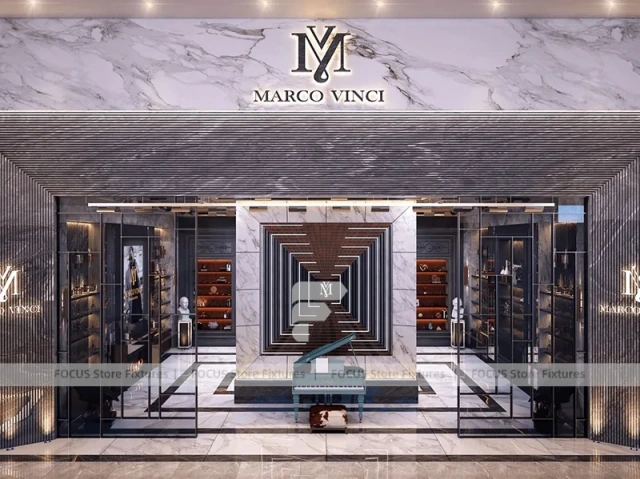 Luxury Dark Wood Perfume Flagship Boutique