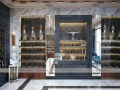 Luxury Dark Wood Perfume Flagship Boutique