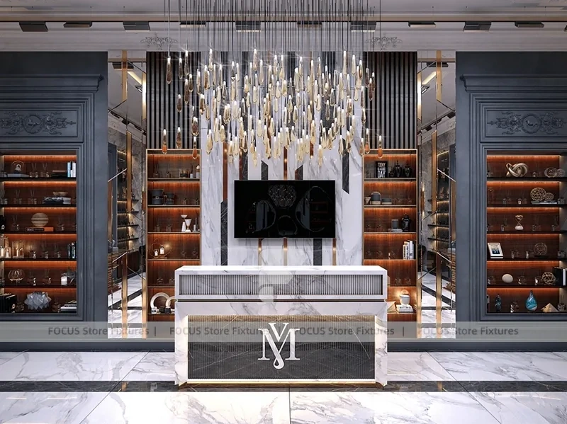 Luxury Dark Wood Perfume Flagship Boutique