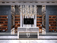 Luxury Dark Wood Perfume Flagship Boutique