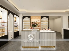 Luxury Perfume Reception Counter With Marble Front