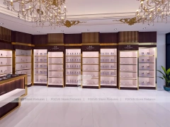 Luxury Plum Gold Perfume Corridor Display