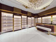 Luxury Plum Gold Perfume Corridor Display