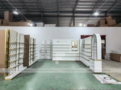 Minimal White Perfume Corner Wall System