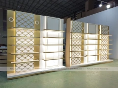Minimal White Perfume Corner Wall System