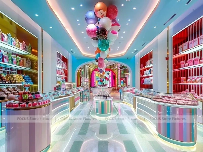 Mint Blush with Symmetrical Island Counters Confectionery Gallery Store