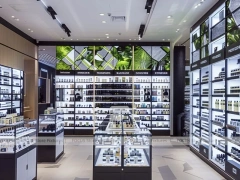 Modern Perfume Aisle With Botanical Feature Wall