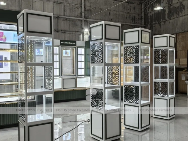Modular Perfume Tower Showcase Display