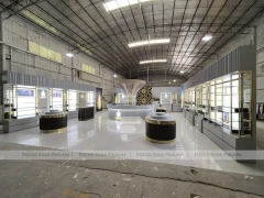 Open Perfume Boutique Layout With Round Fragrance Island